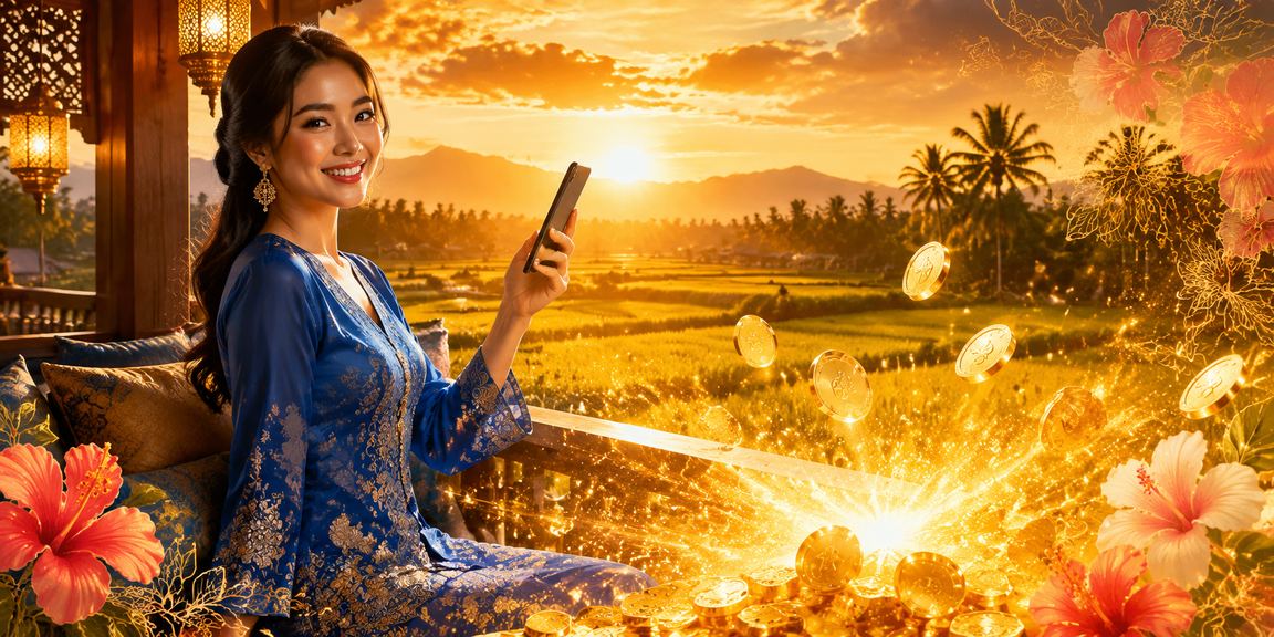 Pengguna dari Kedah mengakses platform pertaruhan sukan melalui telefon dalam pakaian tradisional